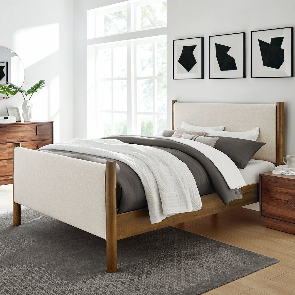 Maven King Size Fabric Upholstered Platform Bed