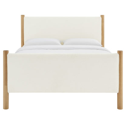 Maven King Size Boucle Upholstered Platform Bed