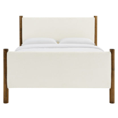 Maven King Size Boucle Upholstered Platform Bed