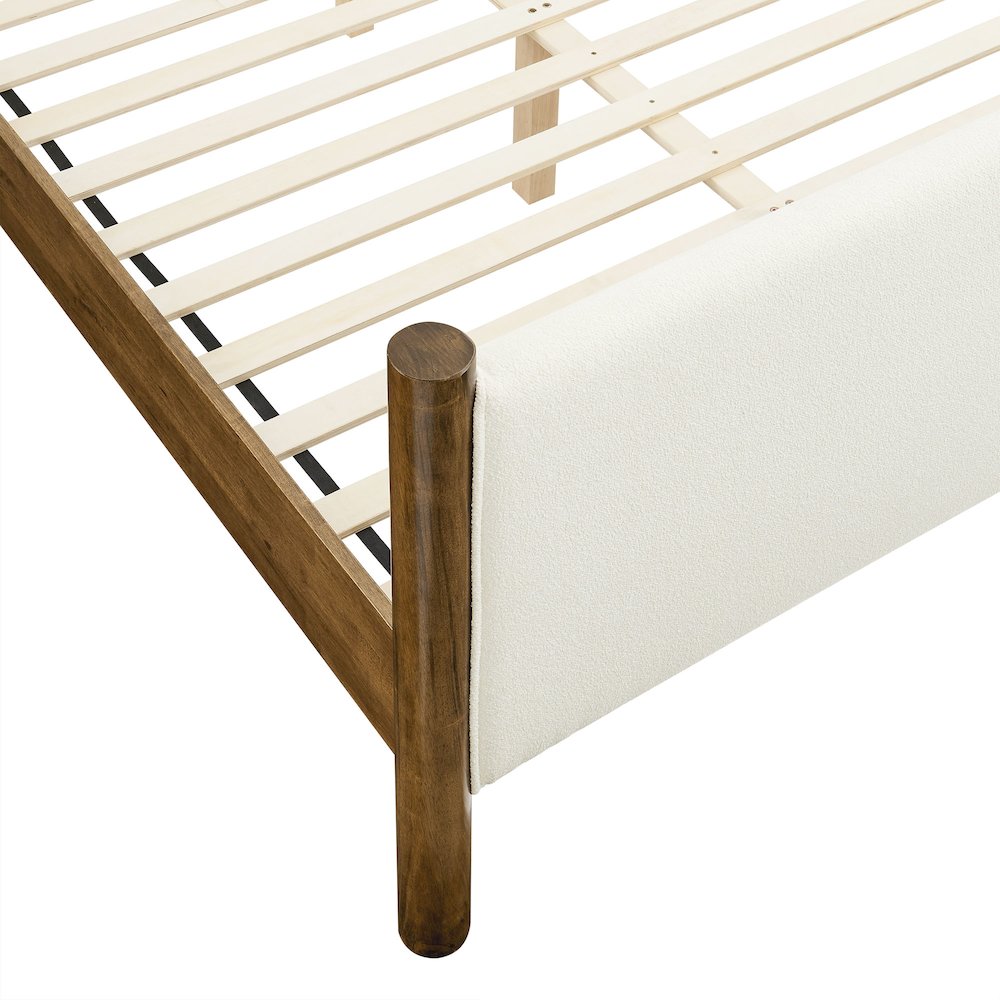 Maven King Size Boucle Upholstered Platform Bed