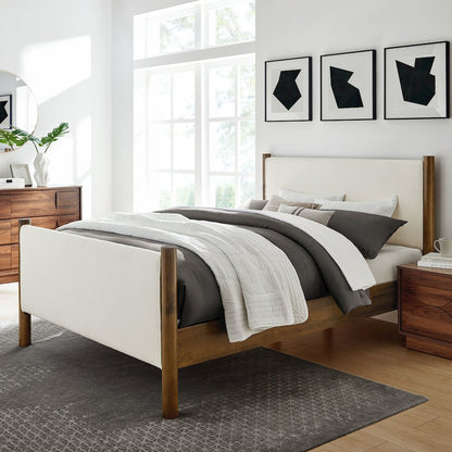 Maven King Size Boucle Upholstered Platform Bed