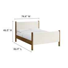 Maven King Size Boucle Upholstered Platform Bed