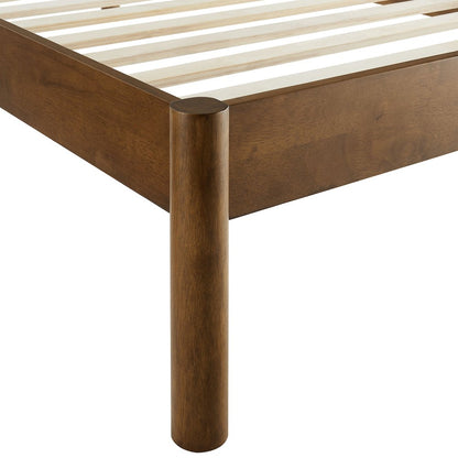 Olea Channel Tufted Boucle Solid Wood Twin Platform Bed