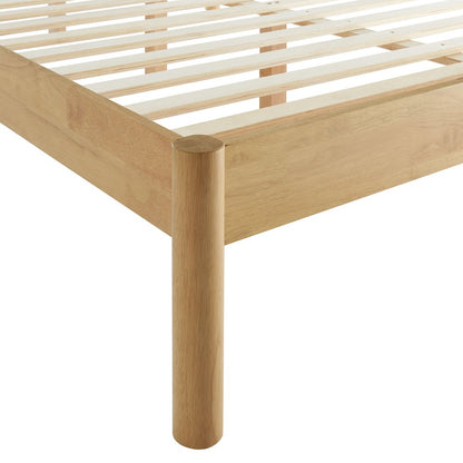 Olea Channel Tufted Boucle Solid Wood Full Platform Bed
