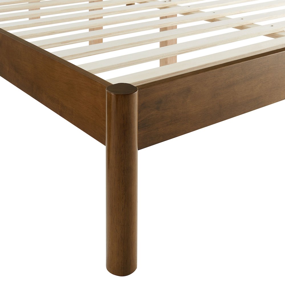 Olea Channel Tufted Boucle Solid Wood Full Platform Bed
