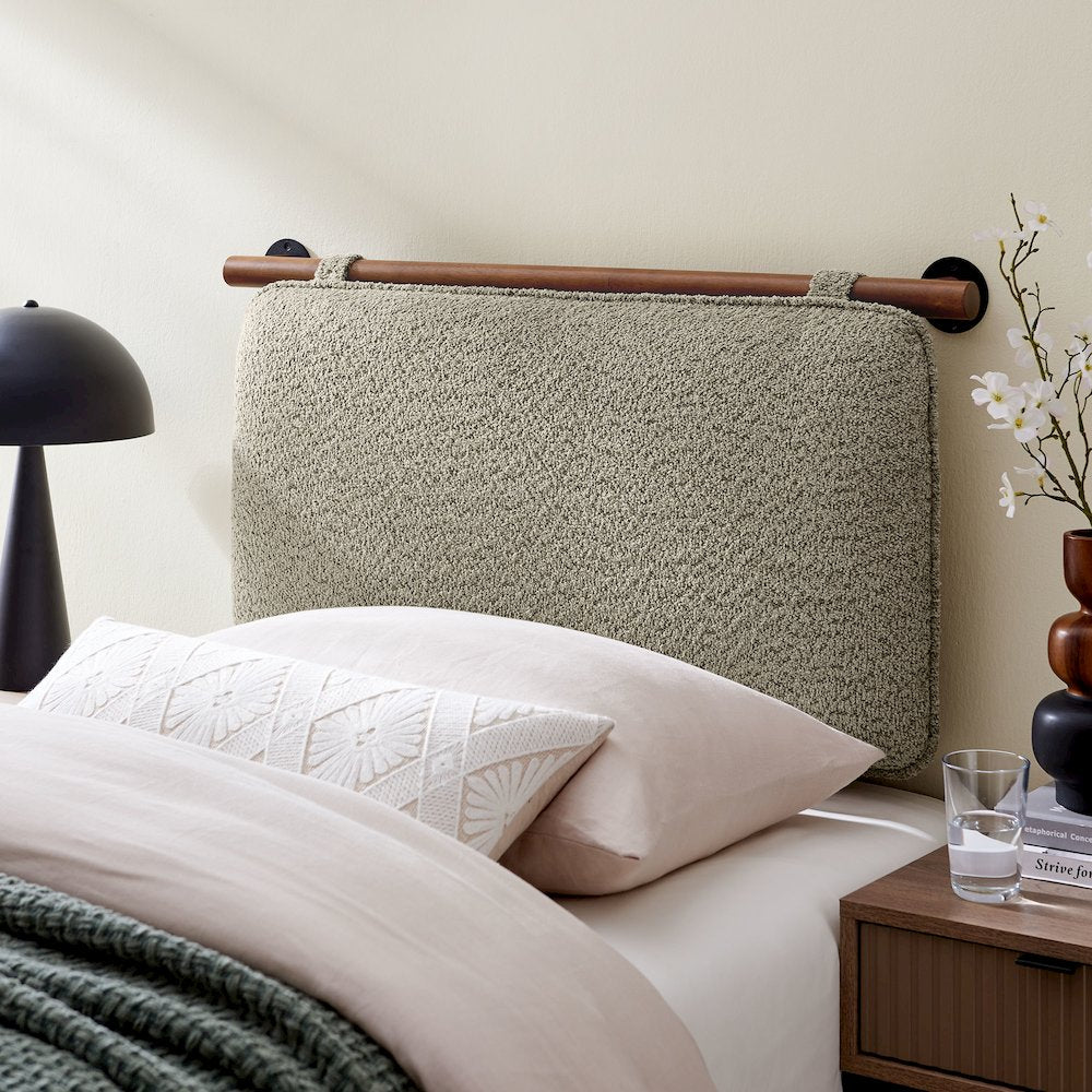 Anela Wall-Mounted Chenille Upholstered Twin Headboard