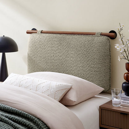 Anela Wall-Mounted Chenille Upholstered Twin Headboard