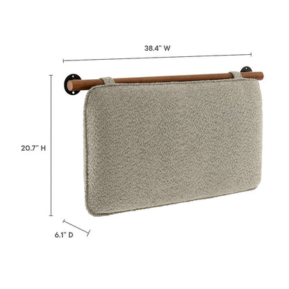 Anela Wall-Mounted Chenille Upholstered Twin Headboard