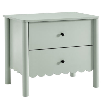 Emmeline Scalloped 2-Drawer Nightstand