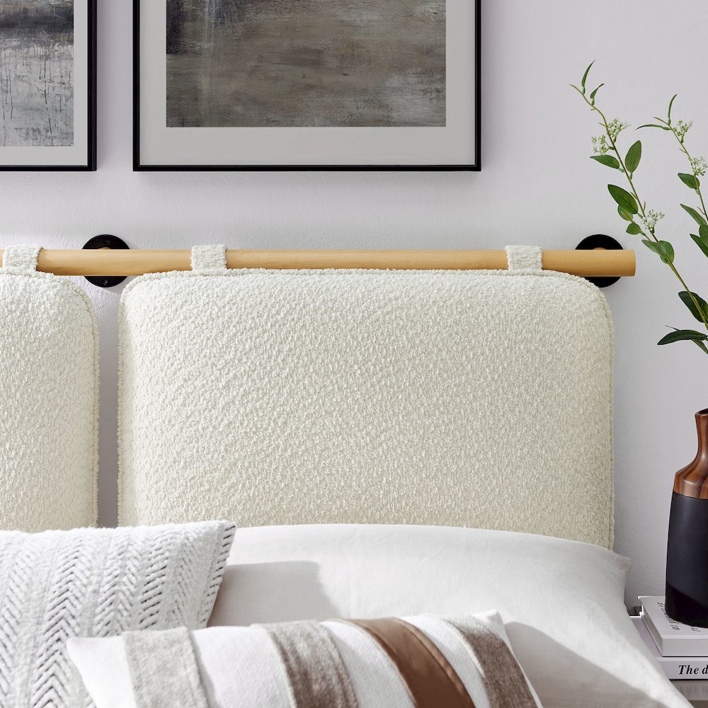 Anela Wall-Mounted Chenille Upholstered Full Headboard