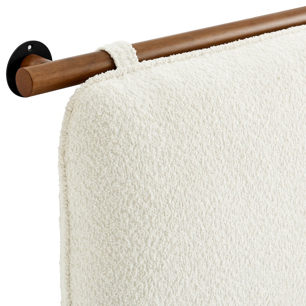 Anela Wall-Mounted Chenille Upholstered Queen Headboard