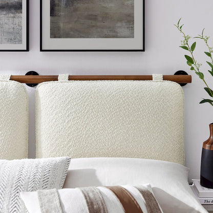 Anela Wall-Mounted Chenille Upholstered Queen Headboard