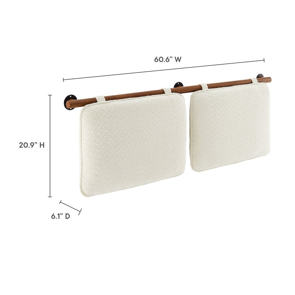 Anela Wall-Mounted Chenille Upholstered Queen Headboard