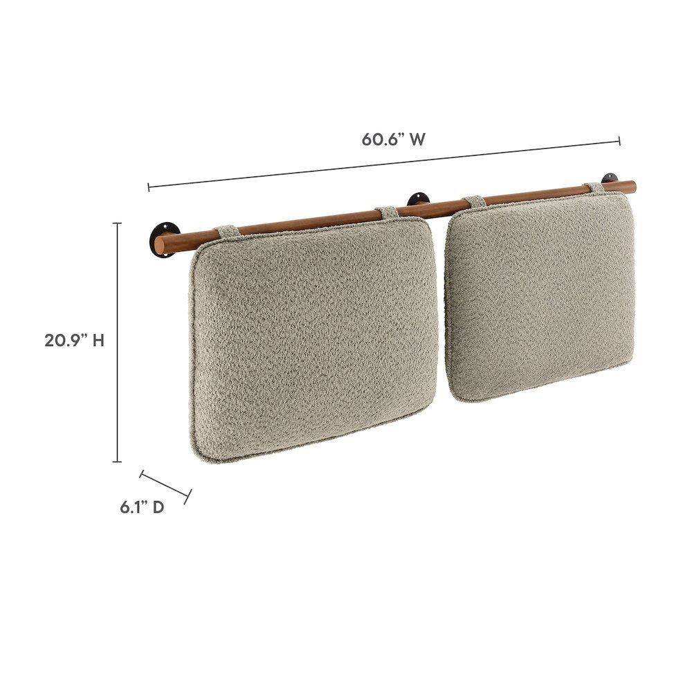 Anela Wall-Mounted Chenille Upholstered Queen Headboard