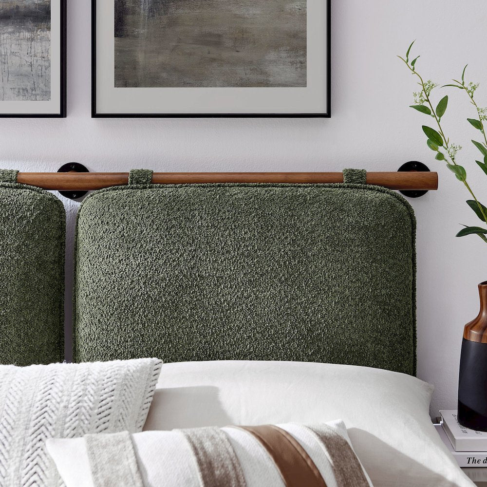 Anela Wall-Mounted Chenille Upholstered Queen Headboard