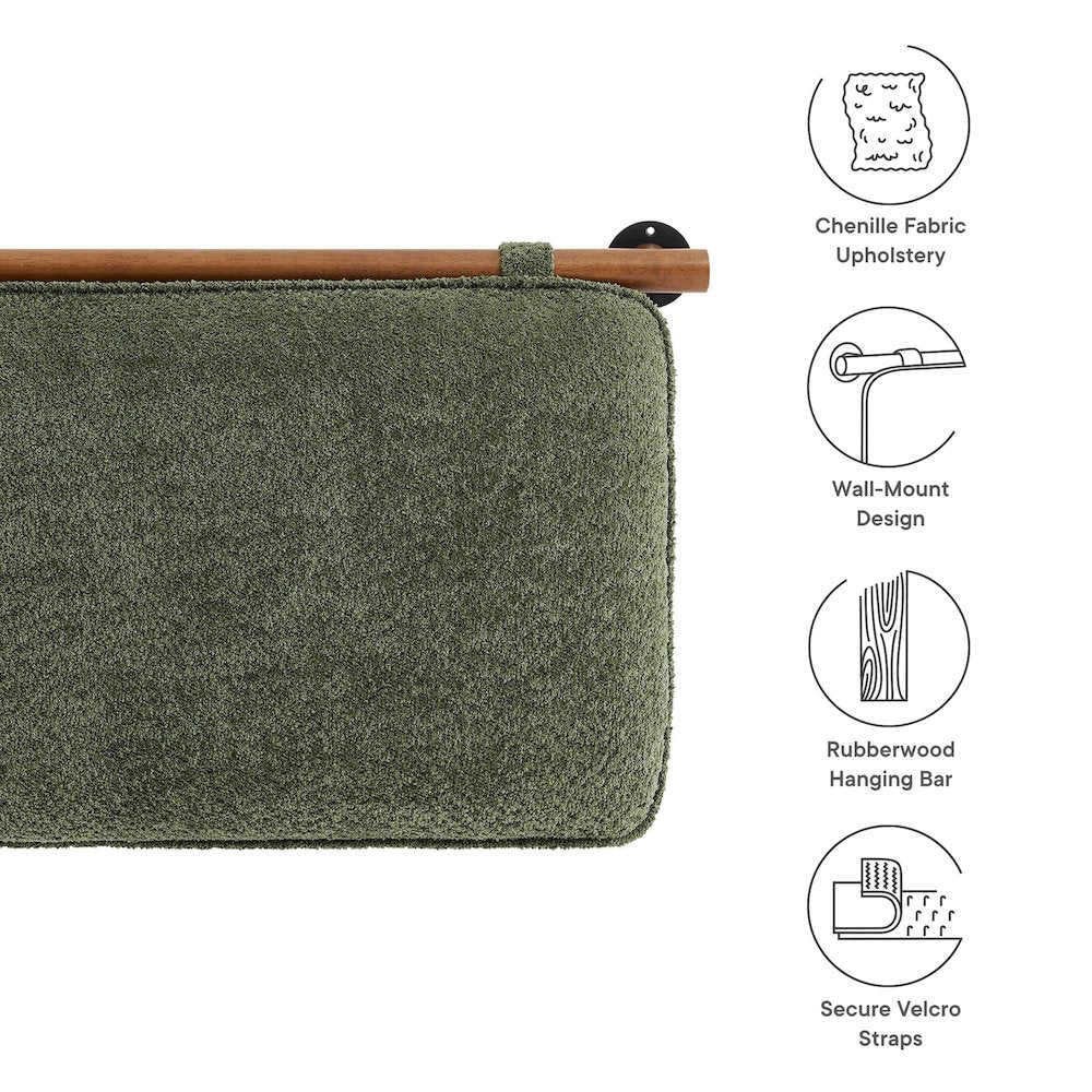 Anela Wall-Mounted Chenille Upholstered Queen Headboard