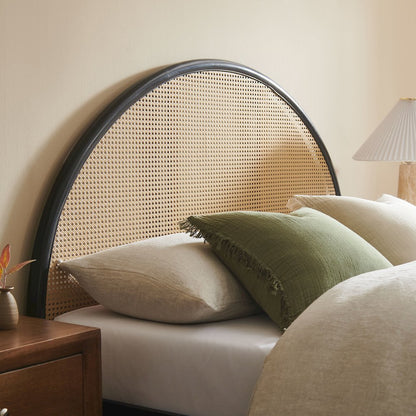 Odette Queen Arched Rattan Cane Platform Bed