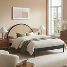 Odette Queen Arched Rattan Cane Platform Bed
