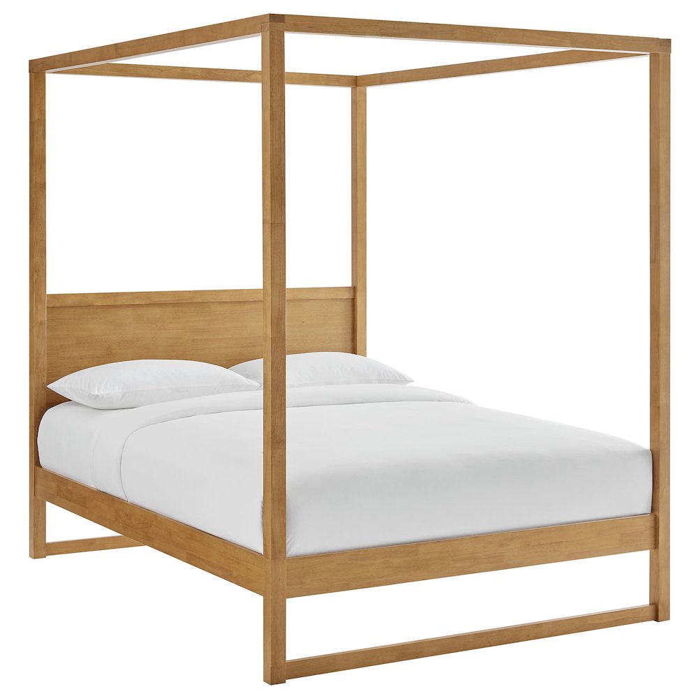 Alva Queen Wood Canopy Platform Bed