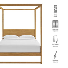 Alva Queen Wood Canopy Platform Bed