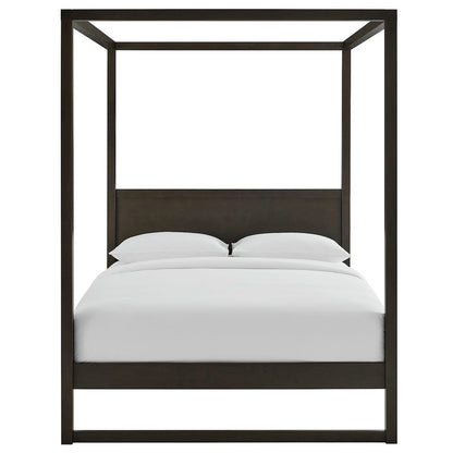 Alva Queen Wood Canopy Platform Bed