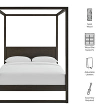 Alva Queen Wood Canopy Platform Bed