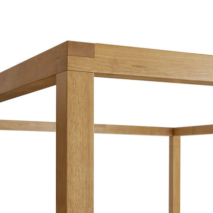Alva King Wood Canopy Platform Bed