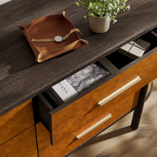 Coralie Curved 6-Drawer Vegan Leather Oval Dresser