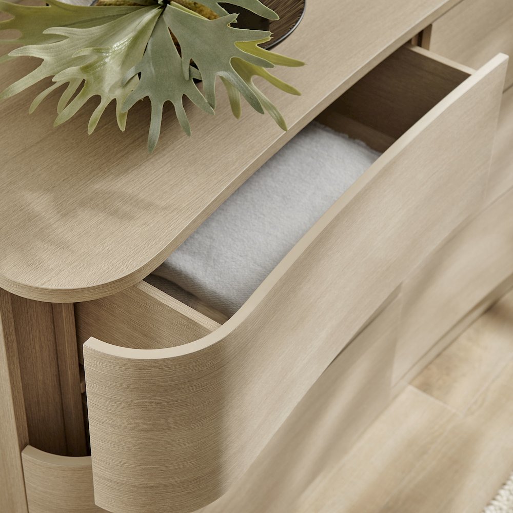 Mirae 6-Drawer Curved Dresser