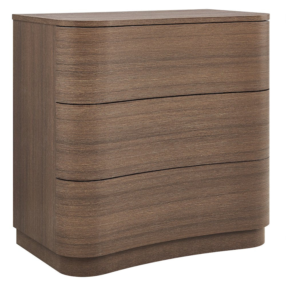 Mirae 3-Drawer Curved Compact Dresser