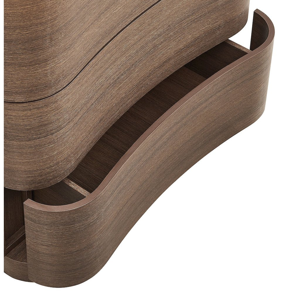 Mirae 3-Drawer Curved Compact Dresser