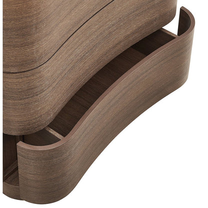 Mirae 3-Drawer Curved Compact Dresser