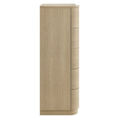 Mirae 5-Drawer Curved Dresser Chest of Drawers