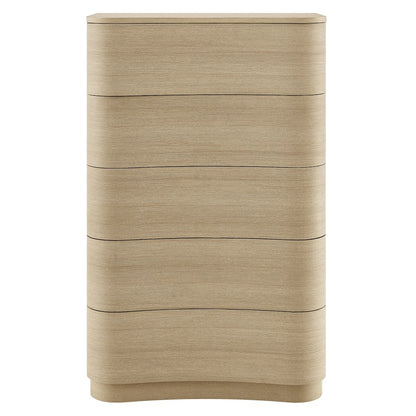 Mirae 5-Drawer Curved Dresser Chest of Drawers