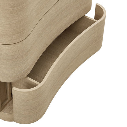 Mirae 5-Drawer Curved Dresser Chest of Drawers