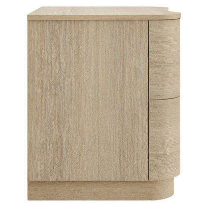 Mirae 2-Drawer Curved Nightstand