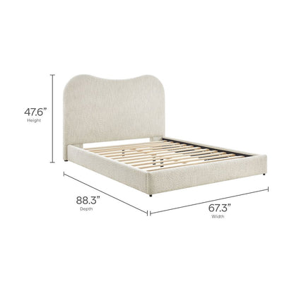 Seluna Boucle Queen Platform Bed