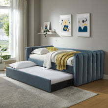 Veyla Channel Tufted Performance Velvet Twin Daybed With Trundle