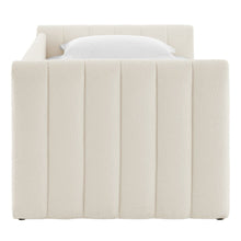 Veyla Channel Tufted Boucle Twin Daybed With Trundle