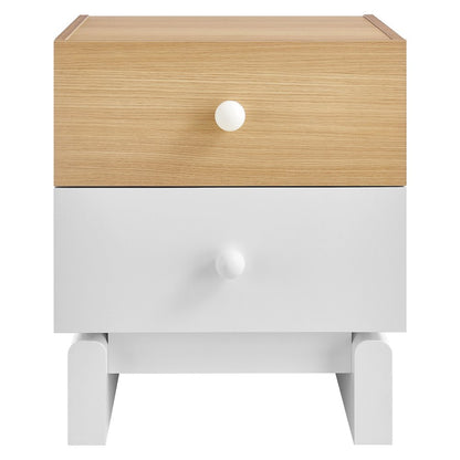 Nolia 2-Drawer Color Block Nightstand