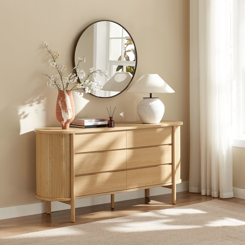 Cadence 6-Drawer Curved Dresser
