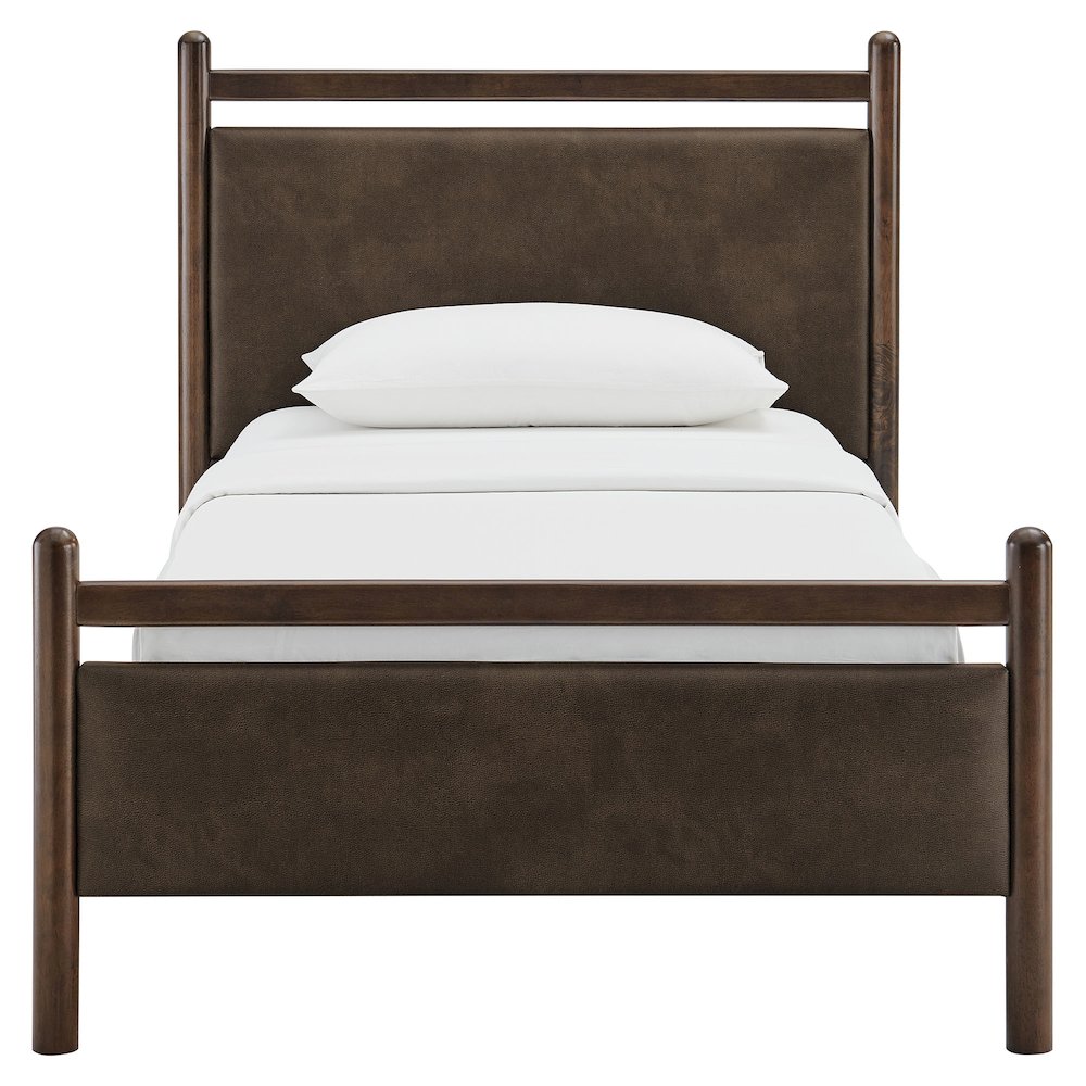 Ginny Twin Size Vegan Leather Platform Bed Frame
