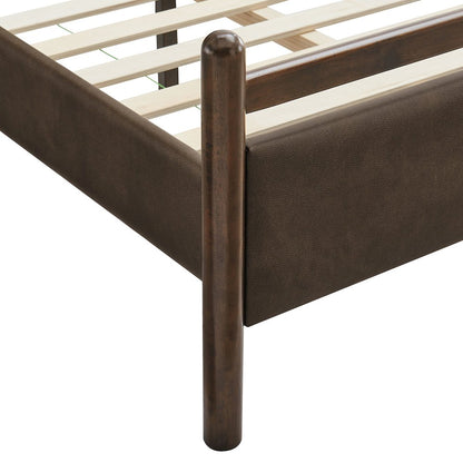 Ginny Twin Size Vegan Leather Platform Bed Frame