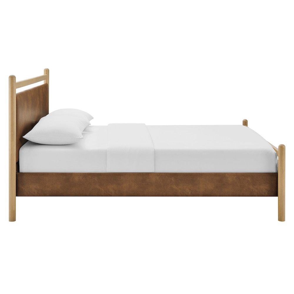 Ginny Full Size Vegan Leather Platform Bed Frame