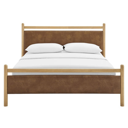 Ginny Full Size Vegan Leather Platform Bed Frame