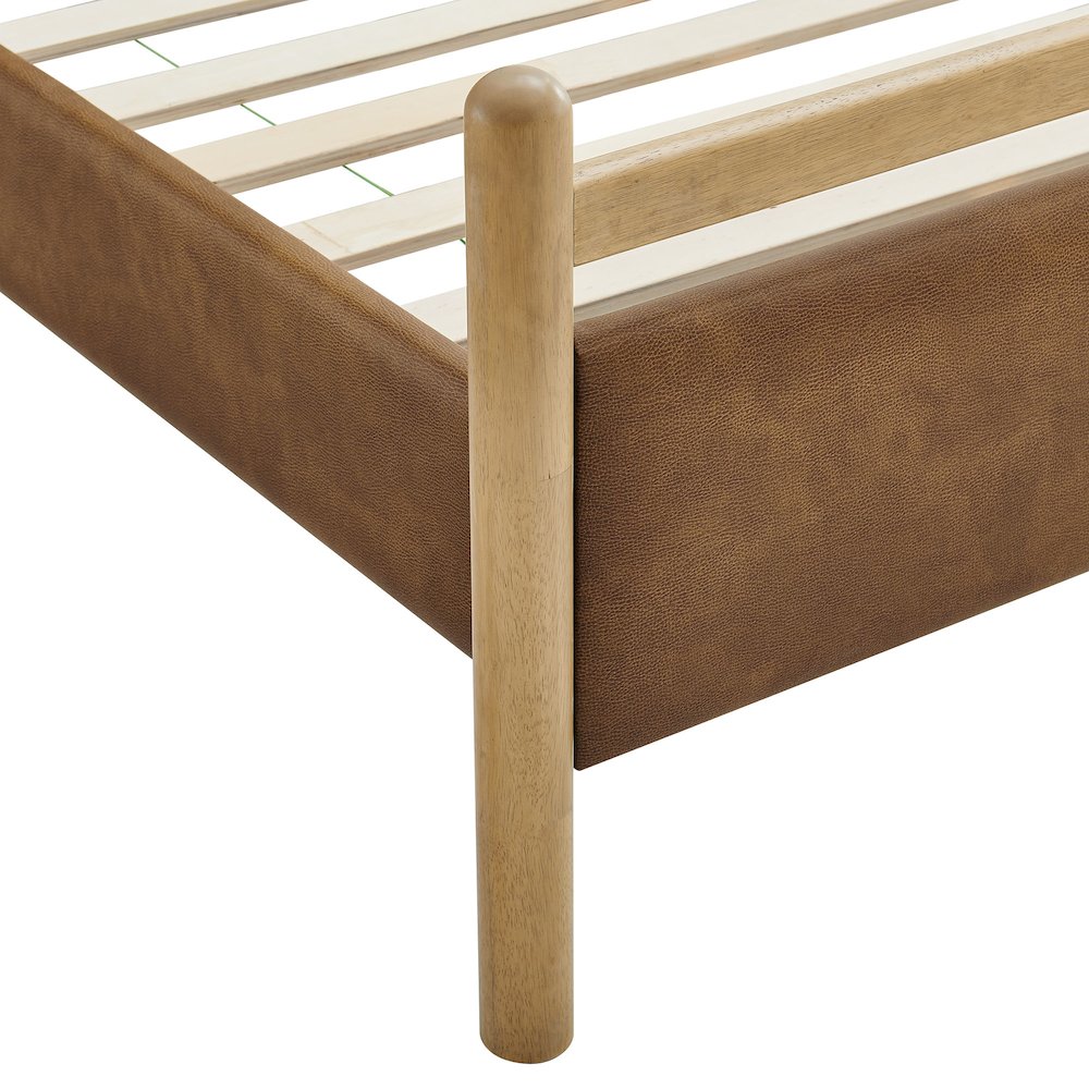 Ginny Full Size Vegan Leather Platform Bed Frame