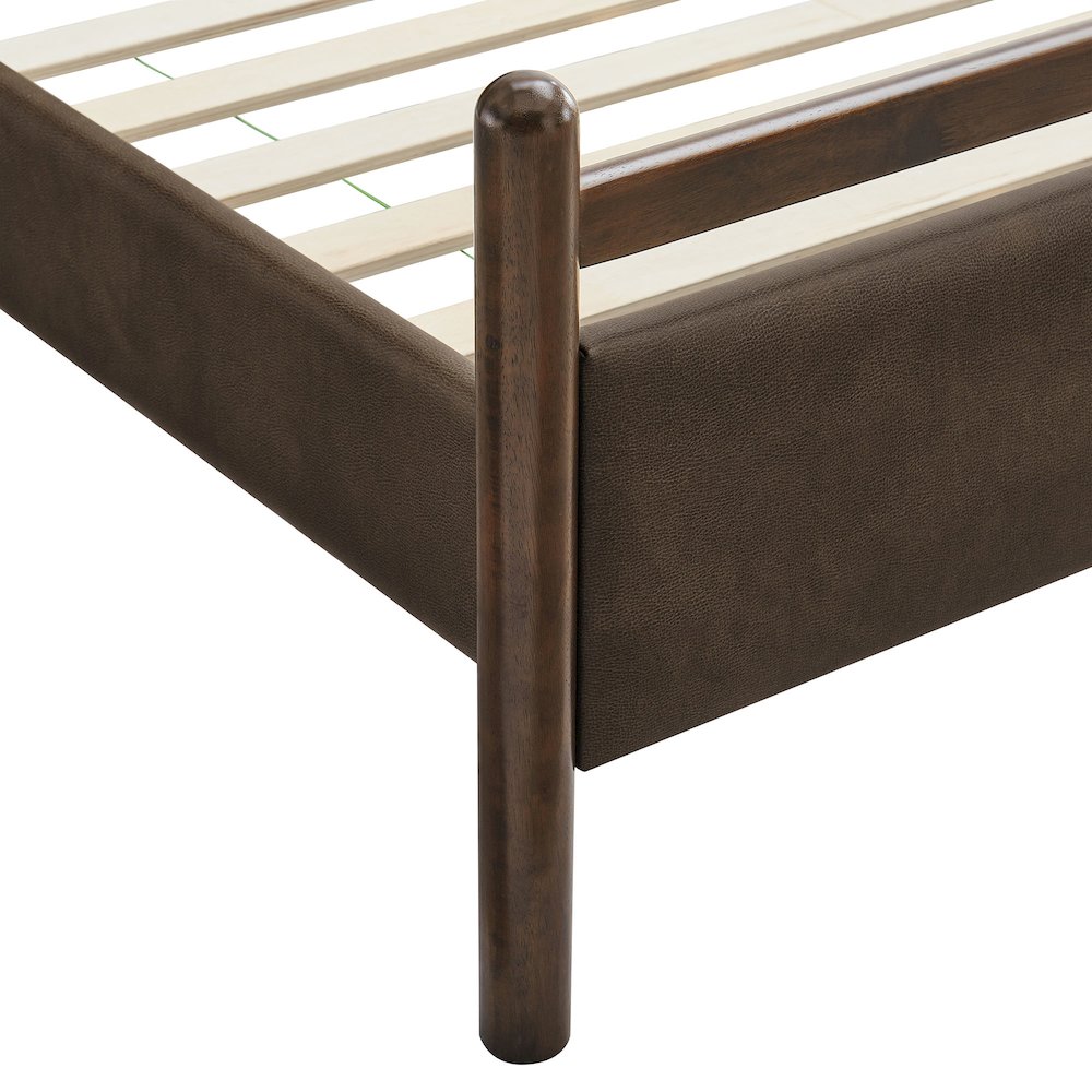 Ginny Full Size Vegan Leather Platform Bed Frame