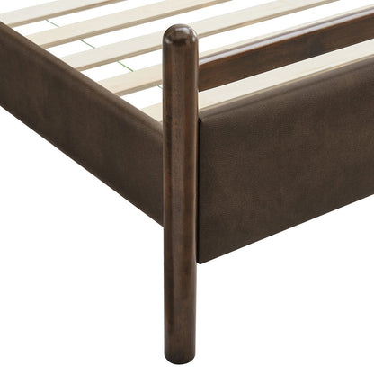 Ginny Full Size Vegan Leather Platform Bed Frame