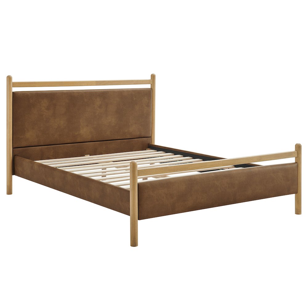 Ginny Queen Size Vegan Leather Platform Bed Frame