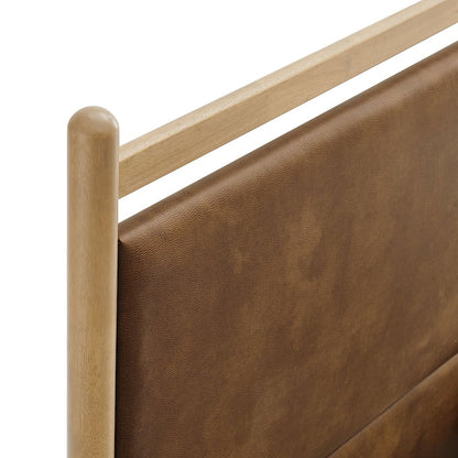 Ginny Queen Size Vegan Leather Platform Bed Frame
